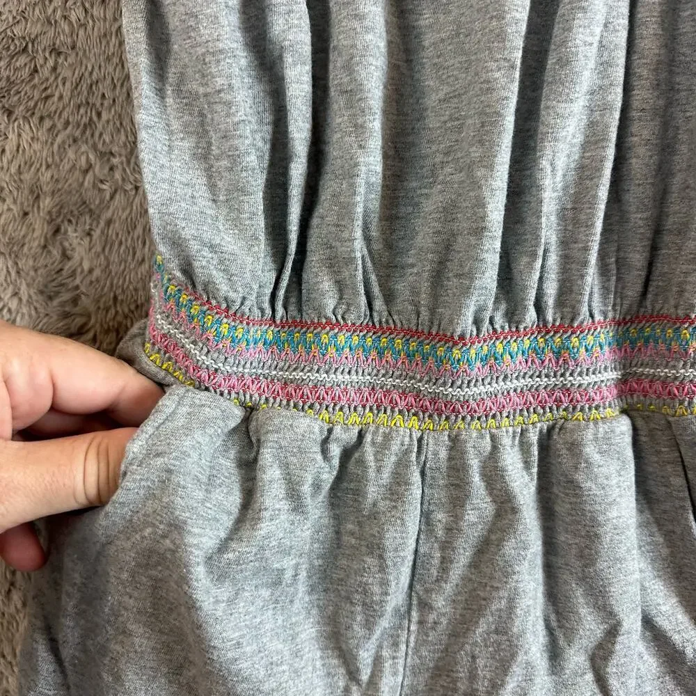 Baby Gap Gray Rainbow Smocked Knit Romper Outfit Girls S Small 6 7
